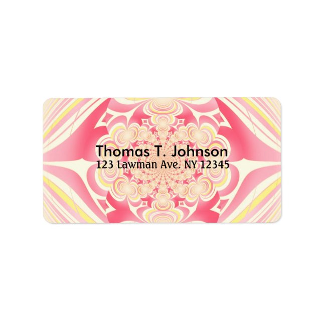 Etiqueta Melão e Arte Fractal Amarela (Frente)