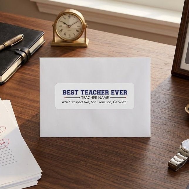 Etiqueta Melhor Professor Personalizado (Criador carregado)