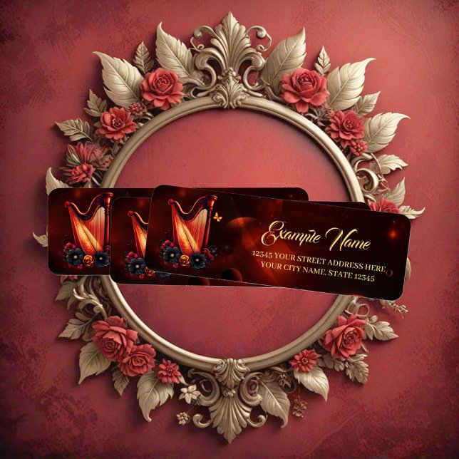 Etiqueta Melodia cósmica, a magia da harpa. (Criador carregado)