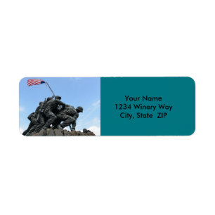 Etiqueta Memorial de Iwo Jima no Washington DC