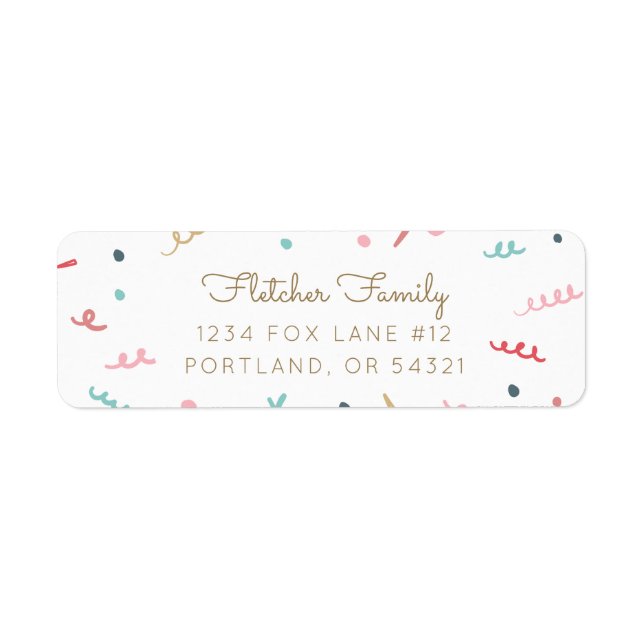 Etiqueta Memphis Confetti (Frente)