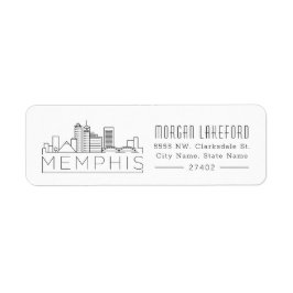 Etiqueta Memphis Stylized Skyline |