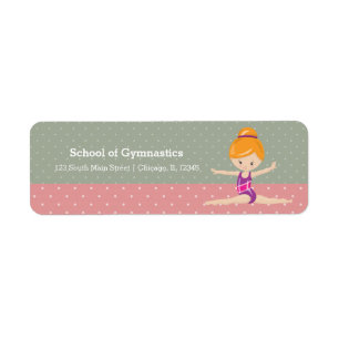 Etiqueta Menina bonito da ginástica