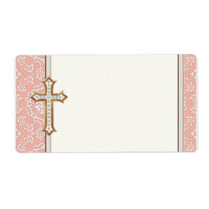 Etiqueta Menina transversal dourada Dourado do laço do