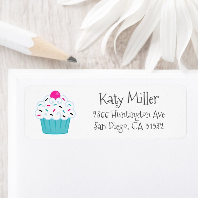 Etiqueta Meninas de Cupcake de Turiquoise Bonita (Insitu)