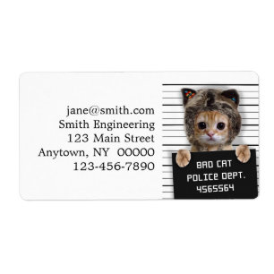 Etiqueta Menino malvado gato-gato