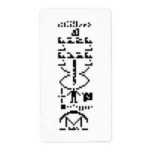 Etiqueta Mensagem Binária Arecibo 1974