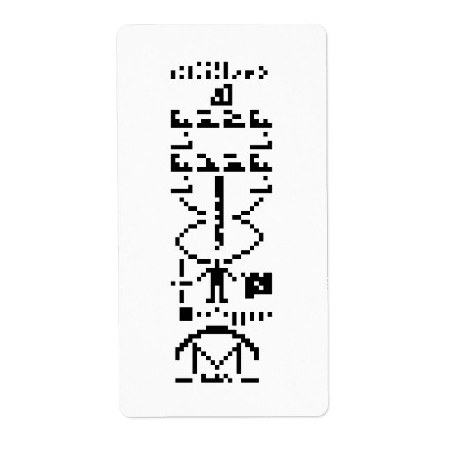 Etiqueta Mensagem Binária Arecibo 1974 (Frente)