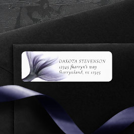 Etiqueta Mermaid Chic Tail | Lavanda Dusty Endereço Roxo