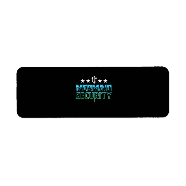 Etiqueta Mermaid Security Team Gift Swimmer Nadação (Frente)