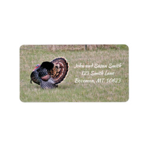 Etiqueta Merriam Wild Turkey Endereço Label