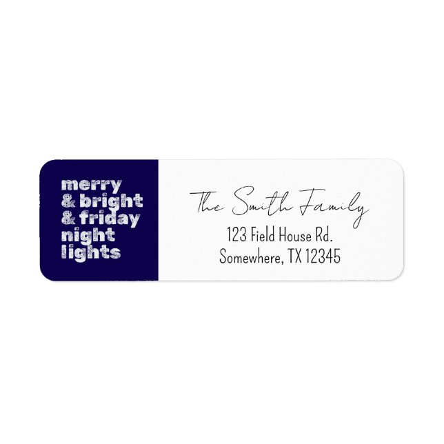 Etiqueta Merry & Bright & Friday Night Lights Label (Frente)