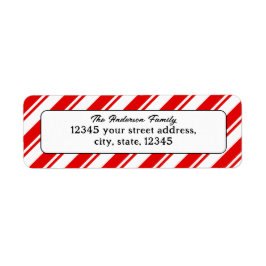 Etiqueta Merry Christmas Candy Cane Return Endereço
