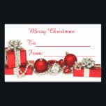 Etiqueta Merry Christmas Sticker<br><div class="desc">Decorre seu dom e coloque um adesivo nele e escreva para quem o presente serve</div>