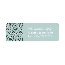 Etiqueta Merry Holly Days Return Address Label