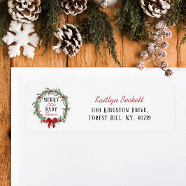 Etiqueta Merry Little Christmas Baby Shower