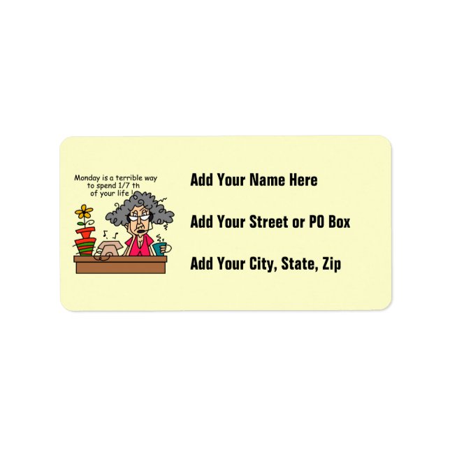 Etiqueta Meses Humor (Frente)