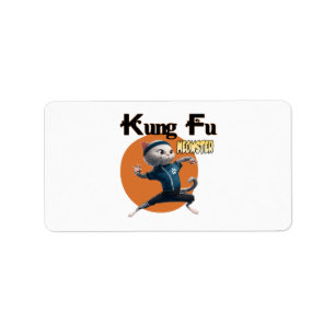 Etiqueta Mestre Meow Kung Fu