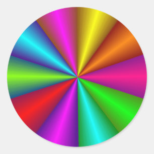 Etiqueta metálica colorida da roda de cor