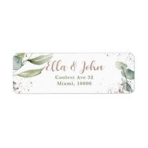 Meu gentil endereço rotula verde elegante