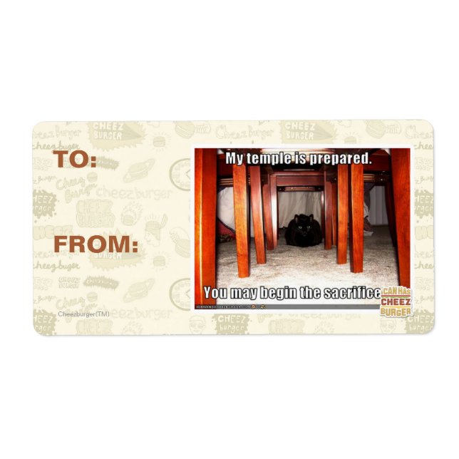 Etiqueta Meu templo está preparado. (Frente)