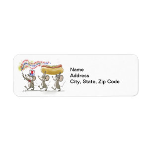 Etiqueta Mic, Mac & Moe's Happy 4 de julho Address Labels