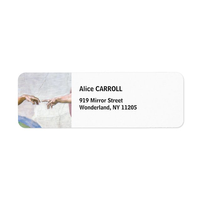 Etiqueta Michelangelo - Criação de Adão Isolado (Frente)