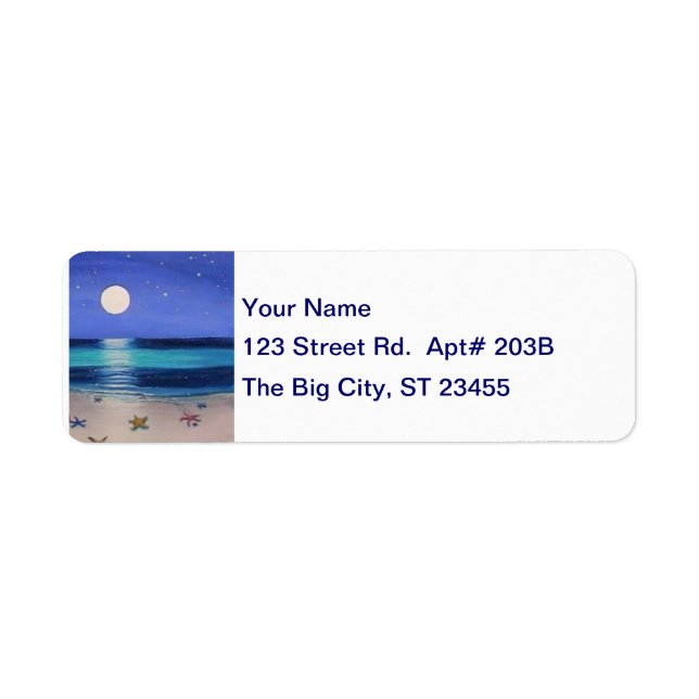 Etiqueta Midnight Beach Address Lable (Frente)