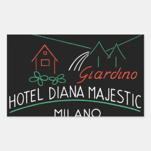 Etiqueta Milano do Hotel Vintage
