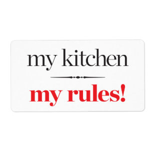 Etiqueta Minha cozinha, minhas regras