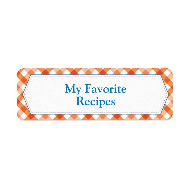 Etiqueta Minhas Receitas Favoritas (Frente)
