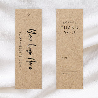 Etiqueta Mini de Roupas com Logotipo em Papel Kraf