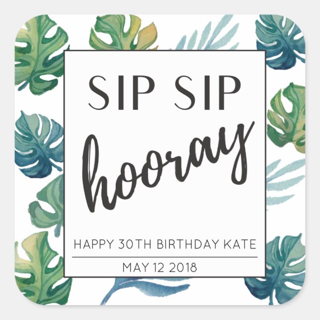 Etiqueta Mini de Vinho aniversário de 30 anos (Frente)