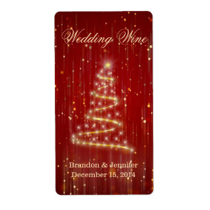 Etiqueta Mini Vinho De Casamento De Feriado
