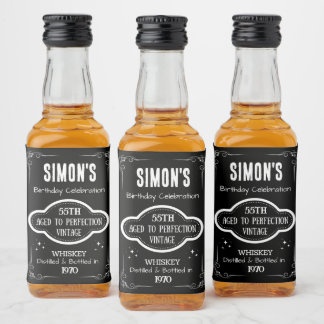 Etiqueta Mini Whiskey Botlle - Etiqueta Vintage Li