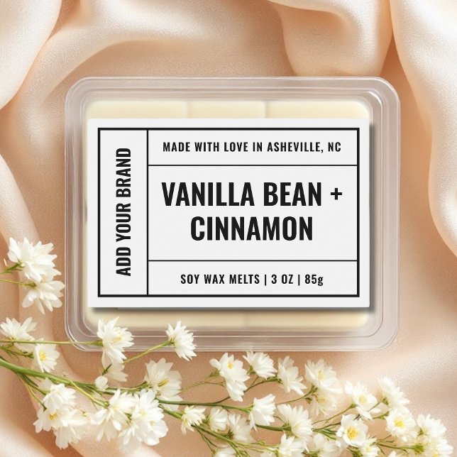 Etiqueta Mínima de Cera Derretida 3x2" Moderna (Criador carregado)