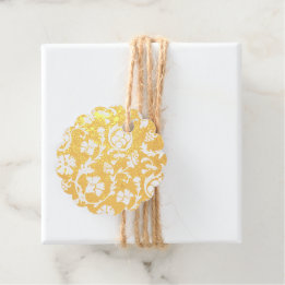 Etiqueta Mínima de Favor de Folha de Ouro Elegante