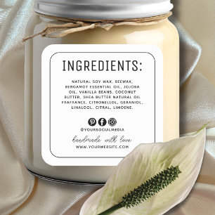 Etiqueta mínima de ingredientes de mídia social br