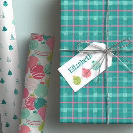 Etiqueta Mínima de Presente do Nome do Ornamento