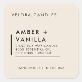 Etiqueta Mínima de Vela Moderna e Leve