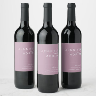Etiqueta Mínima de Vinho Branco e Vermelho do Past