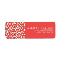 Etiqueta Mínima Personalizada de Flores Modernas