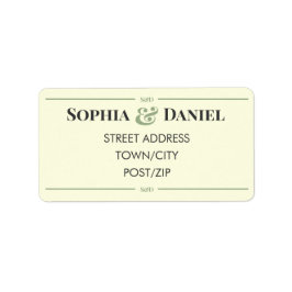 Etiqueta Minimal Modern Editable Wedding RSVP Address Label