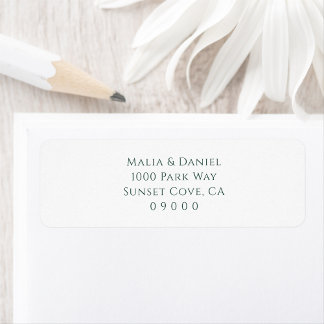 Etiqueta Minimal Personalised Wedding Return Address