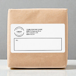 Etiqueta Minimalist Business Custom logo Return Address 