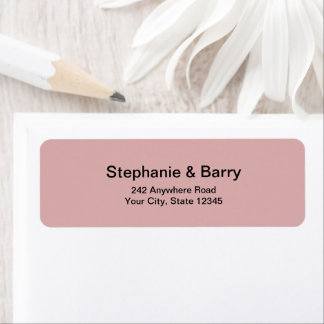 Etiqueta Minimalist Dusty Pink Wedding Return Address