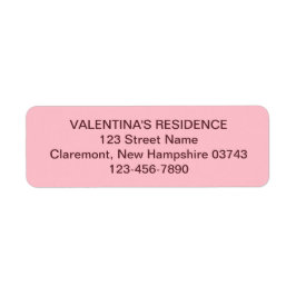 Etiqueta Minimalist Pink Wedding Return Address Label