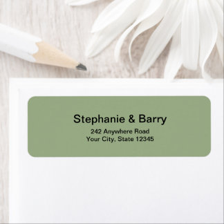 Etiqueta Minimalist Sage Green Wedding Return Address