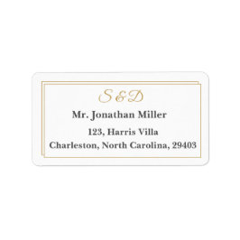 Etiqueta Minimalist Wedding Return Address Label