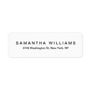Etiqueta Minimalista branco preto moderno elegante simples